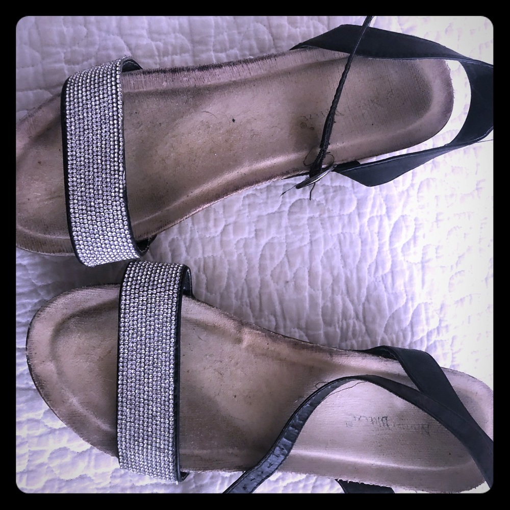 Rhinestone strap wedges